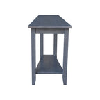 Solid Parawood Accent Table – Unfinished / Blue / Grey / White / Black