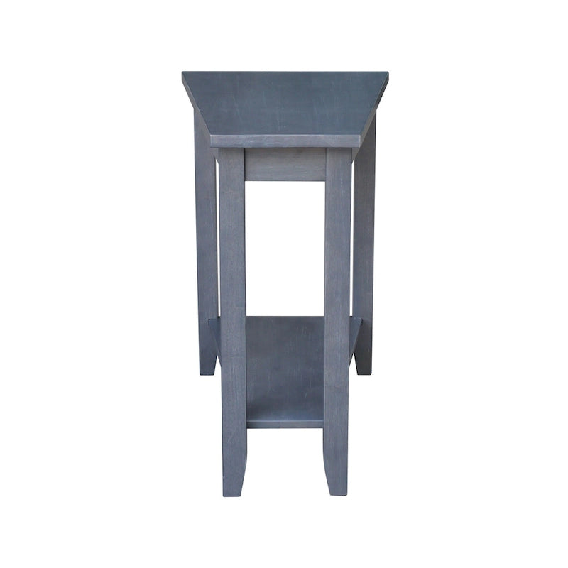 Solid Parawood Accent Table – Unfinished / Blue / Grey / White / Black