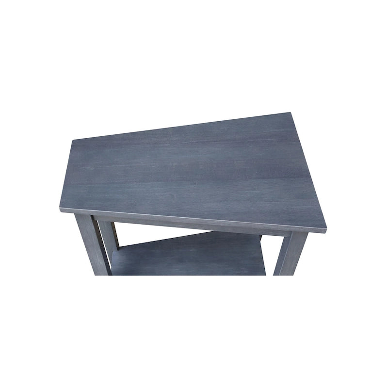 Solid Parawood Accent Table – Unfinished / Blue / Grey / White / Black
