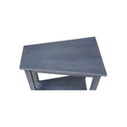 Solid Parawood Accent Table – Unfinished / Blue / Grey / White / Black