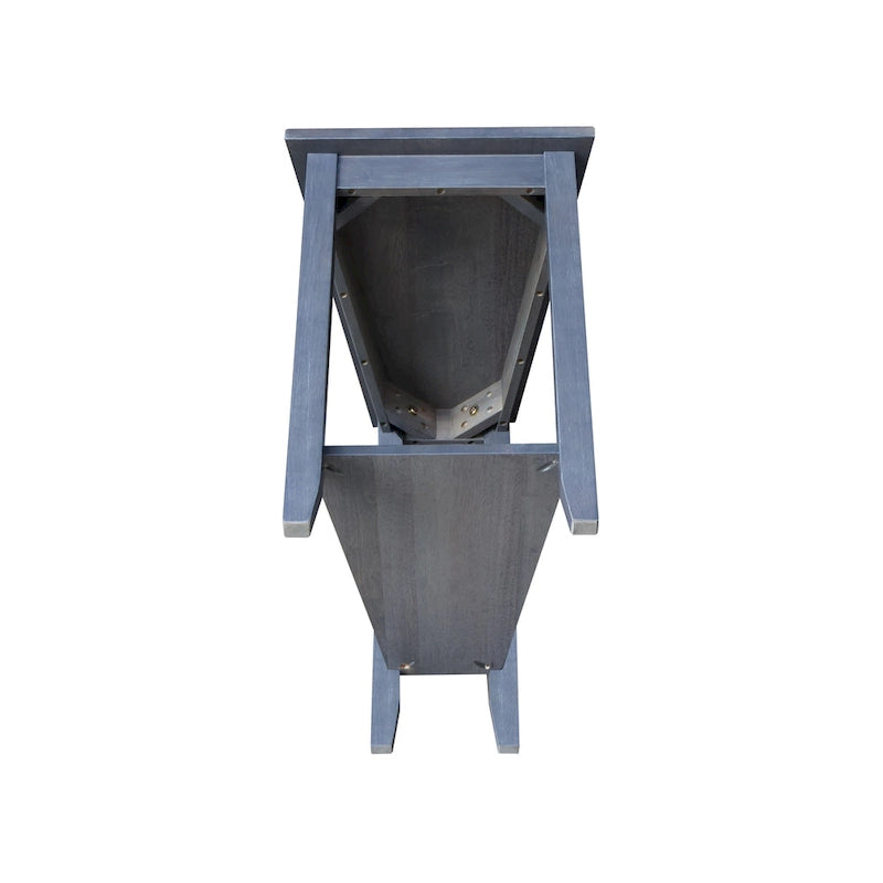 Solid Parawood Accent Table – Unfinished / Blue / Grey / White / Black