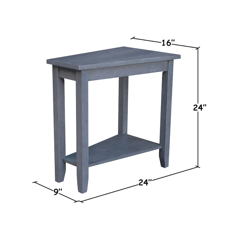 Solid Parawood Accent Table – Unfinished / Blue / Grey / White / Black