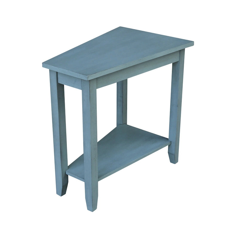 Solid Parawood Accent Table – Unfinished / Blue / Grey / White / Black