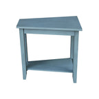 Solid Parawood Accent Table – Unfinished / Blue / Grey / White / Black