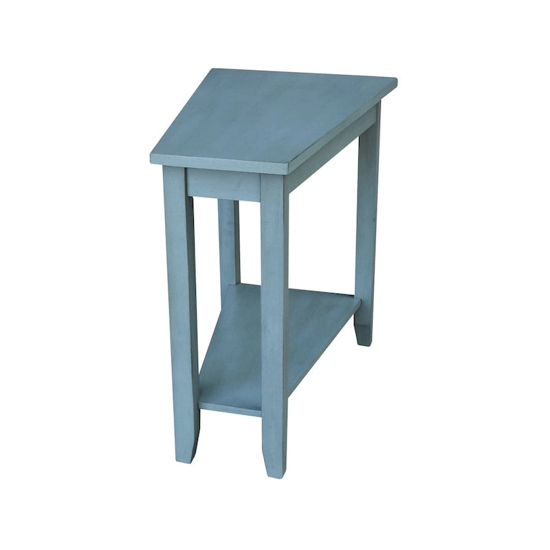 Solid Parawood Accent Table – Unfinished / Blue / Grey / White / Black