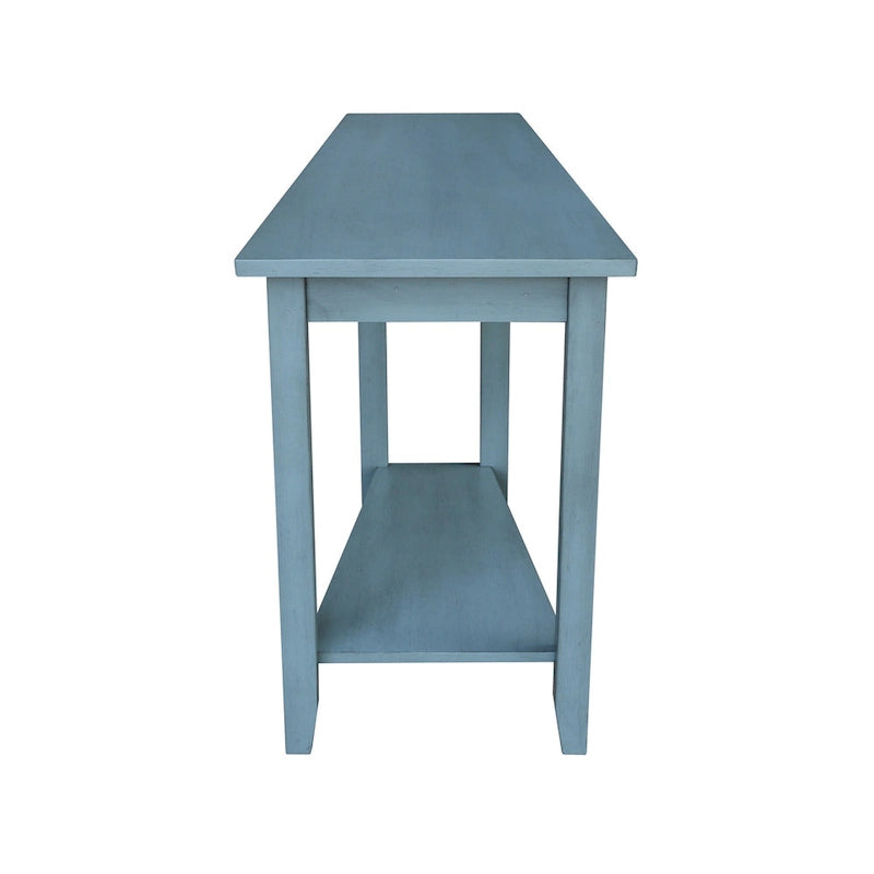Solid Parawood Accent Table – Unfinished / Blue / Grey / White / Black