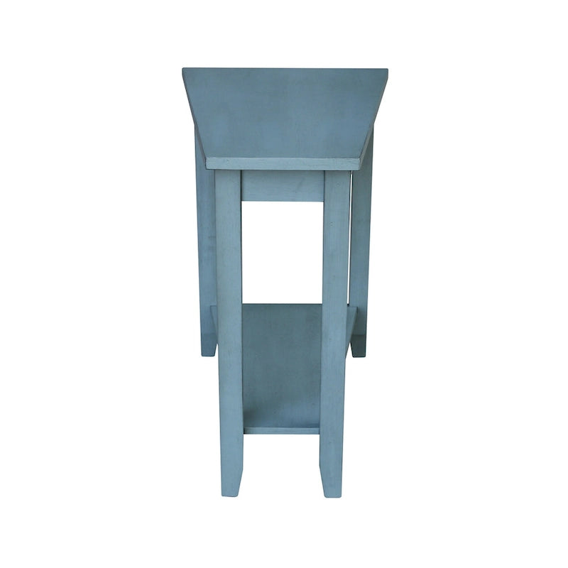 Solid Parawood Accent Table – Unfinished / Blue / Grey / White / Black