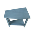 Solid Parawood Accent Table – Unfinished / Blue / Grey / White / Black