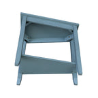 Solid Parawood Accent Table – Unfinished / Blue / Grey / White / Black