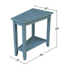 Solid Parawood Accent Table – Unfinished / Blue / Grey / White / Black
