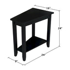 Solid Parawood Accent Table – Unfinished / Blue / Grey / White / Black