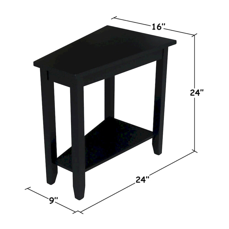 Solid Parawood Accent Table – Unfinished / Blue / Grey / White / Black