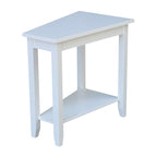 Solid Parawood Accent Table – Unfinished / Blue / Grey / White / Black