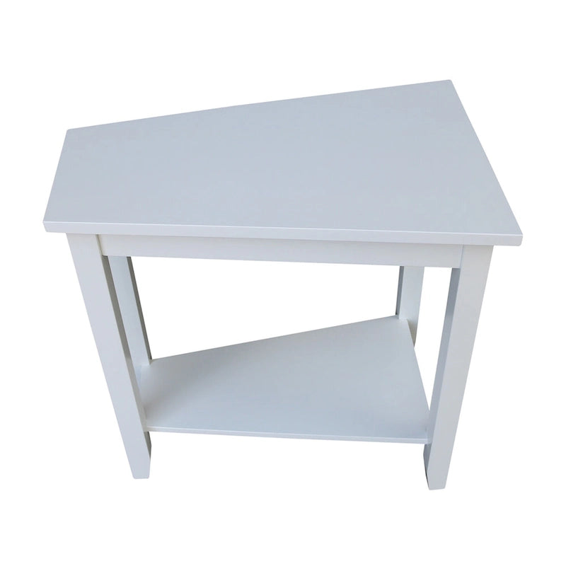 Solid Parawood Accent Table – Unfinished / Blue / Grey / White / Black