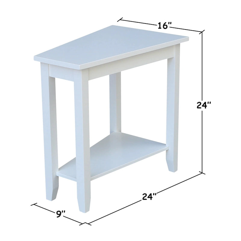 Solid Parawood Accent Table – Unfinished / Blue / Grey / White / Black