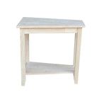 Solid Parawood Accent Table – Unfinished / Blue / Grey / White / Black