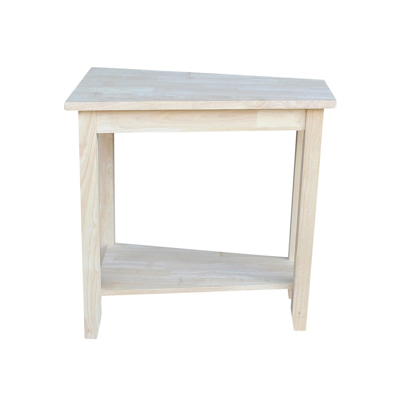 Solid Parawood Accent Table – Unfinished / Blue / Grey / White / Black