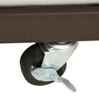 Letto da giorno matrimoniale in metallo color bronzo scuro, stile a pioli, per 1–2 persone