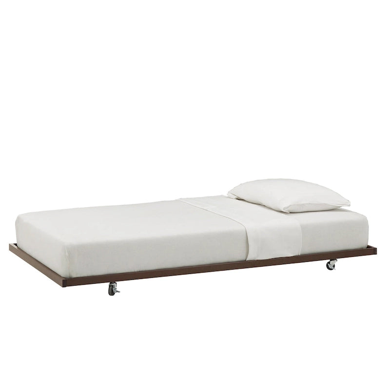 Letto da giorno matrimoniale in metallo color bronzo scuro, stile a pioli, per 1–2 persone