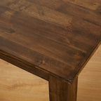 Brown / Antique White Modern Farmhouse Dining Table, Seats 6
