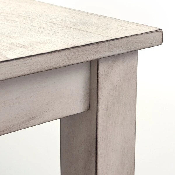 Brown / Antique White Modern Farmhouse Dining Table, Seats 6
