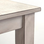 Brown / Antique White Modern Farmhouse Dining Table, Seats 6