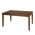 Brown / Antique White Modern Farmhouse Dining Table, Seats 6