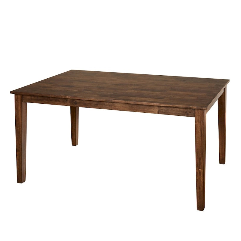 Brown / Antique White Modern Farmhouse Dining Table, Seats 6