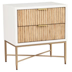 Origins by Alpine Larsen 2 Drawer Wood Nightstand