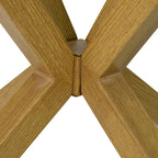 Brown Round Glass Dining Table, Mid-Century Style, Seats 2–4