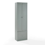 Armário despenseiro convertível cinzento, unidade individual – 12.5" x 22" x 74"