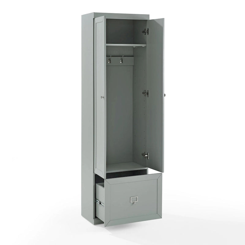 Armário despenseiro convertível cinzento, unidade individual – 12.5" x 22" x 74"