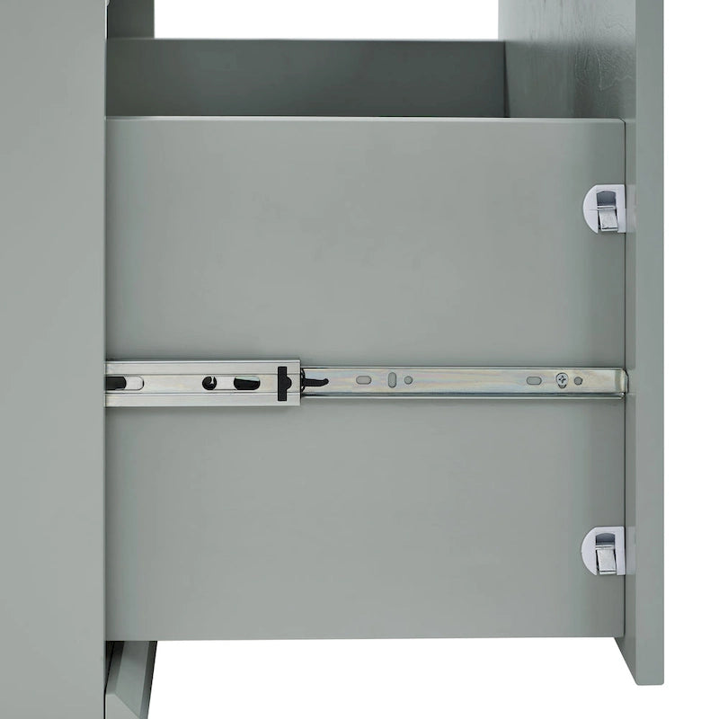 Armário despenseiro convertível cinzento, unidade individual – 12.5" x 22" x 74"