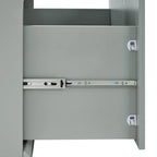 Armário despenseiro convertível cinzento, unidade individual – 12.5" x 22" x 74"