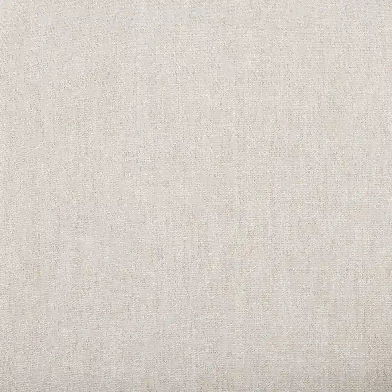Divano a 3 posti in tessuto color crema con cuscini cilindrici e gambe in legno