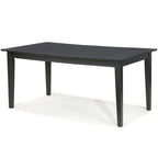 Black Expandable Rectangular Dining Table, Seats 6