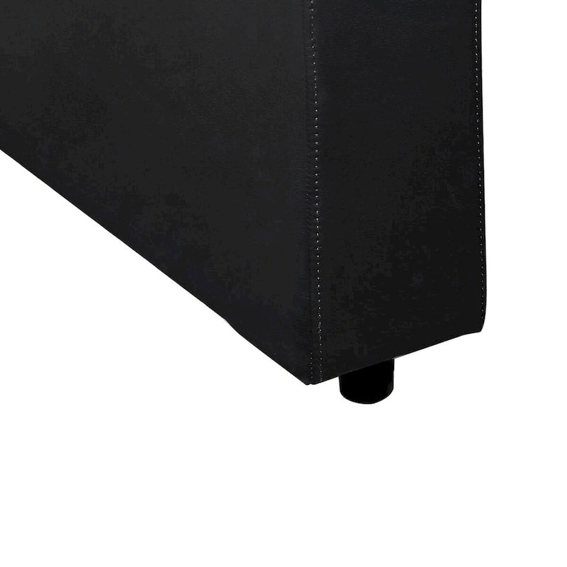 Mobile consolle per home theater in similpelle Nera e Argento con 2 portabicchieri rimovibili