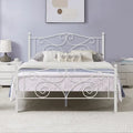Javlergo Victoria Metal Platform Bed Frame with Headboard and Footboard
