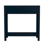 Navy/White/Natural Wood 1-Drawer Nightstand, Single