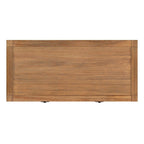 Navy/White/Natural Wood 1-Drawer Nightstand, Single