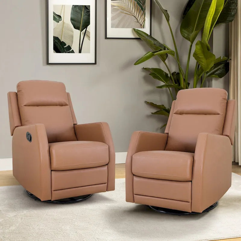 Draaibare fauteuil met hoge rugleuning in grijs/teal/kameel marineblauw/rood/chocoladebruin, set van 2