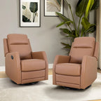 Draaibare fauteuil met hoge rugleuning in grijs/teal/kameel marineblauw/rood/chocoladebruin, set van 2
