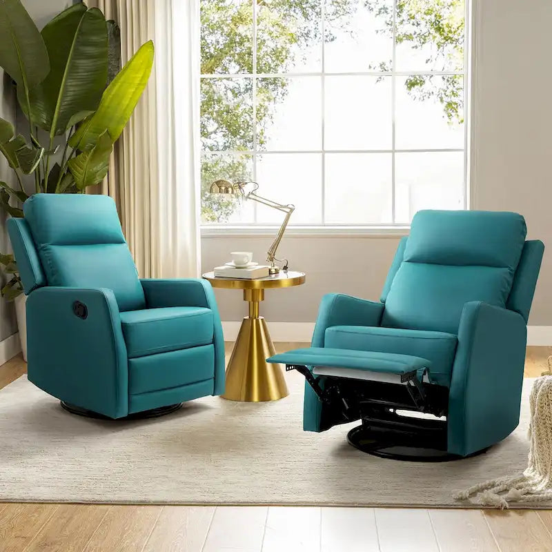 Draaibare fauteuil met hoge rugleuning in grijs/teal/kameel marineblauw/rood/chocoladebruin, set van 2
