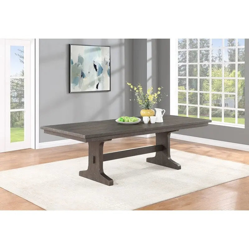 Brown Rustic Extendable Dining Table, Seats up to 8