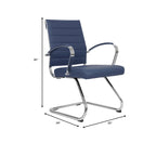 Bürostuhl aus Kunstleder mit Kufenfuß, mehrfarbig, Einzelsitz