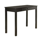 White / Black Wood Writing Desk, Contemporary, 1-Person, 1 Drawer